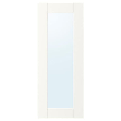 ENHET - Mirror door, white frame, 30x75 cm