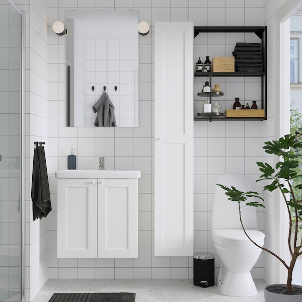 ENHET - Bathroom, anthracite/white frame,64x43x65 cm - best price from Maltashopper.com 19547260