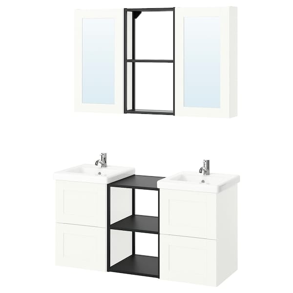 Ikea ENHET - Bathroom, anthracite/white frame,124x43x65 cm