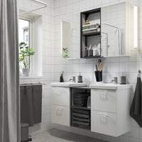 ENHET - Bathroom, anthracite/white,124x43x65 cm - best price from Maltashopper.com 59547550