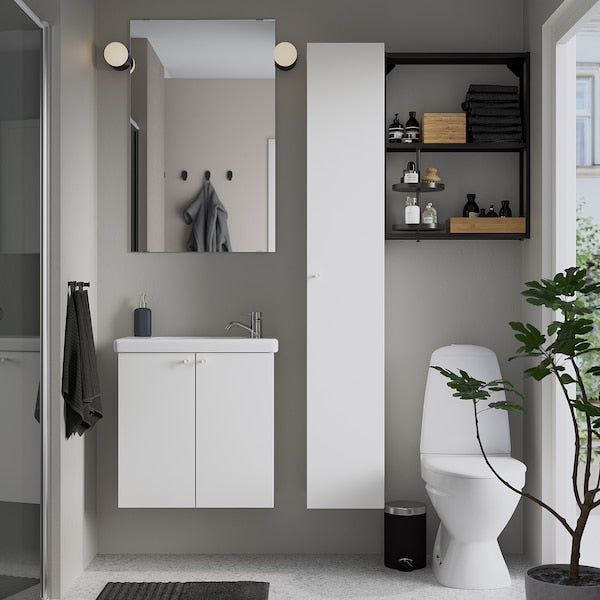 ENHET - Bathroom, anthracite/white,64x33x65 cm - best price from Maltashopper.com 29547387
