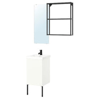 ENHET - Bathroom, anthracite/white,44x43x87 cm - best price from Maltashopper.com 49547503