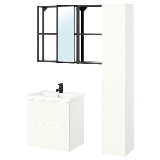 Ikea ENHET - Bathroom, anthracite/white,64x43x65 cm