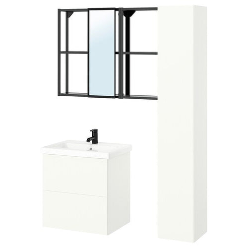 ENHET - Bathroom, anthracite/white,64x43x65 cm