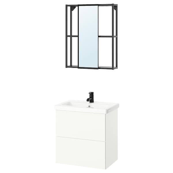ENHET - Bathroom, anthracite/white,64x43x65 cm - best price from Maltashopper.com 89547030