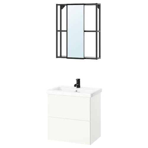 ENHET - Bathroom, anthracite/white,64x43x65 cm