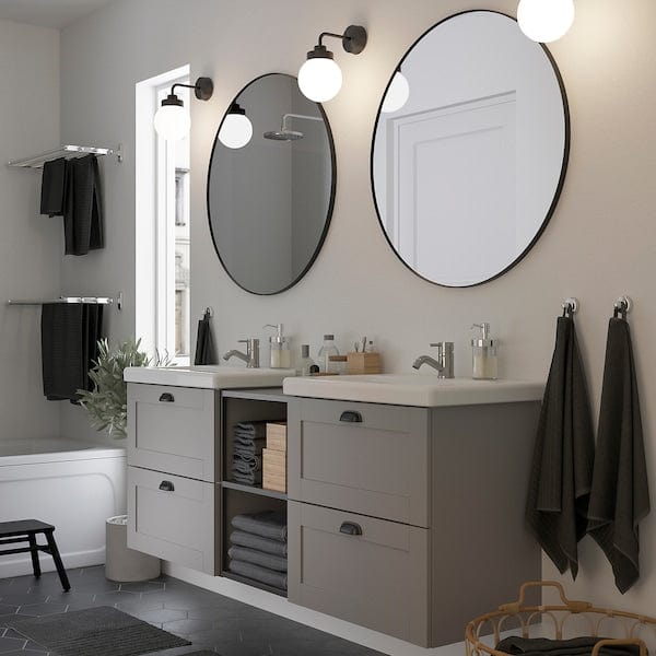 Ikea ENHET - Bathroom, anthracite/grey frame,164x43x65 cm