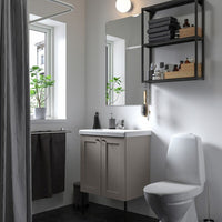 ENHET - Bathroom, anthracite/grey frame,64x43x87 cm - best price from Maltashopper.com 29547448