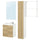 ENHET - Bathroom, white/oak effect,64x33x65 cm
