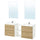 ENHET - Bathroom, white/oak effect,164x43x65 cm