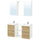 ENHET - Bathroom, white/oak effect,124x43x65 cm