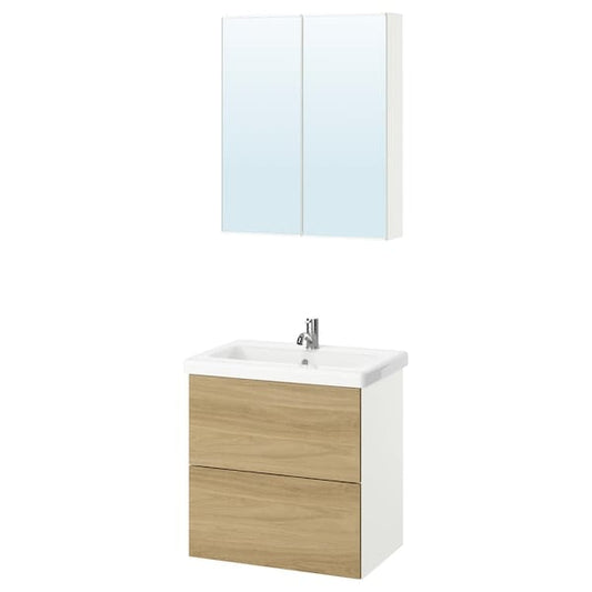 Ikea ENHET - Bathroom, oak effect,64x43x65 cm