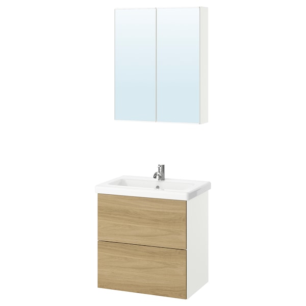 ENHET - Bathroom, oak effect,64x43x65 cm