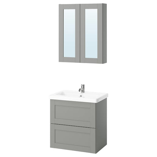 ENHET - Bathroom, grey frame,64x43x65 cm