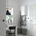 ENHET - Storage combination, anthracite/white frame, 40x17x150 cm
