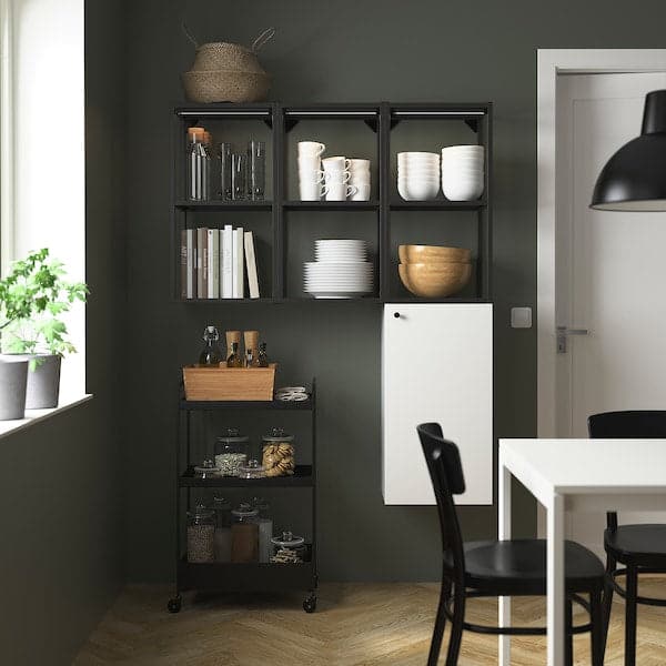 Ikea ENHET - Storage combination, anthracite/white, 120x32x150 cm