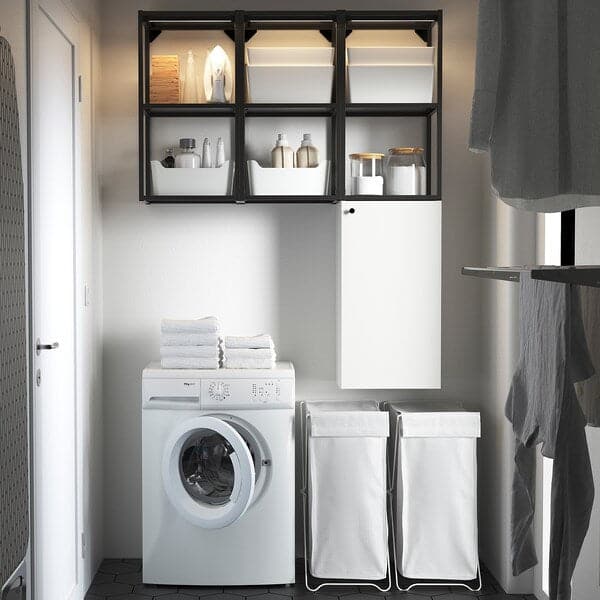 Ikea ENHET - Storage combination, anthracite/white, 120x32x150 cm