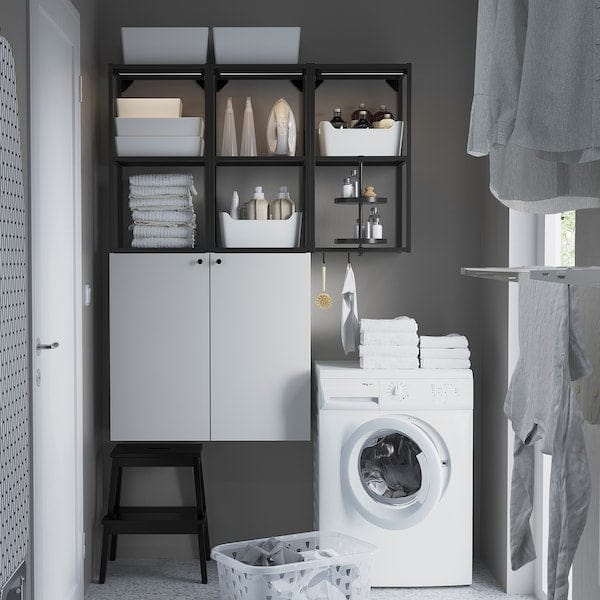 Ikea ENHET - Storage combination, anthracite/white, 120x32x150 cm