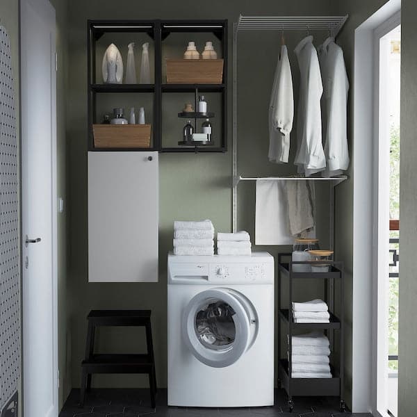 Ikea ENHET - Storage combination, anthracite/white, 80x32x150 cm