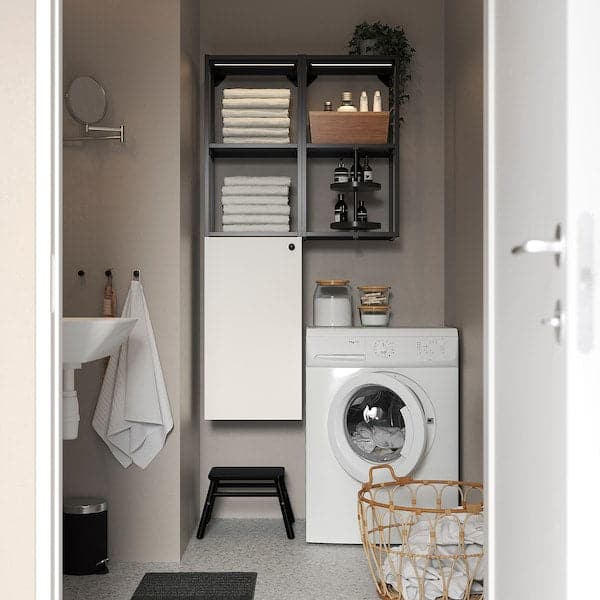 Ikea ENHET - Storage combination, anthracite/white, 80x32x150 cm