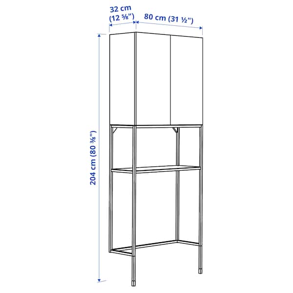 ENHET - Storage combination, anthracite/white, 80x32x204 cm - best price from Maltashopper.com 79548110