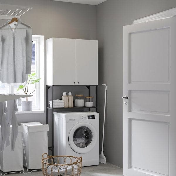 Ikea ENHET - Storage combination, anthracite/white, 80x32x204 cm
