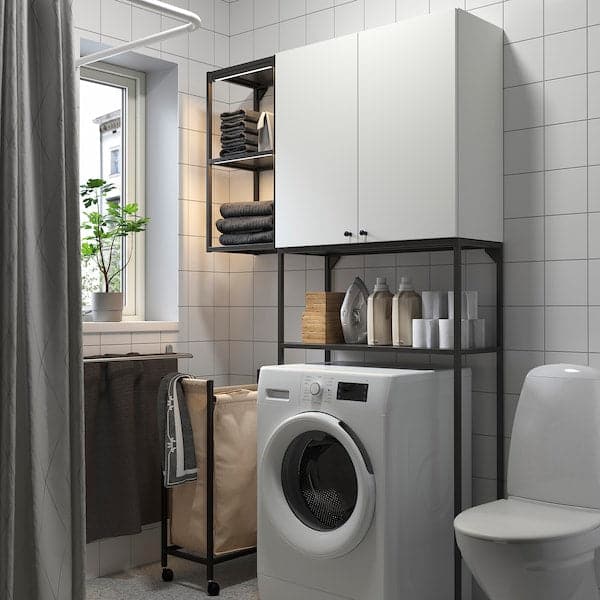 Ikea ENHET - Storage combination, anthracite/white, 120x32x204 cm