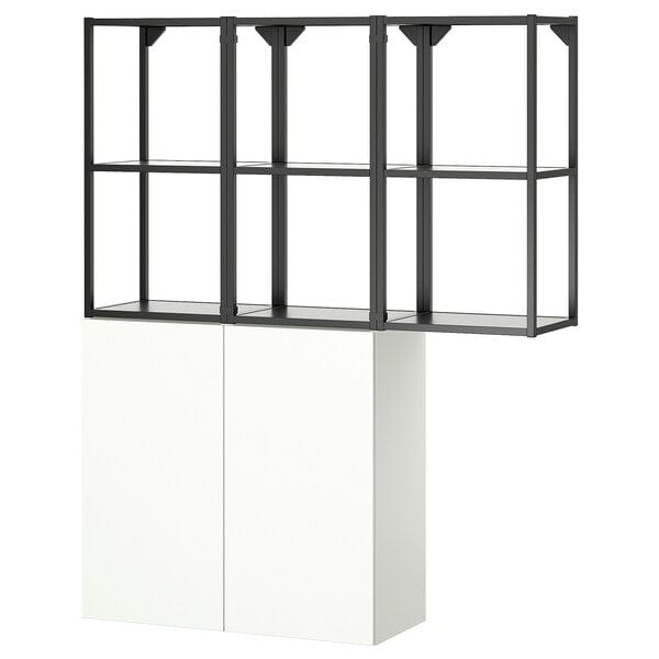 Ikea ENHET - Storage combination, anthracite/white, 120x32x150 cm