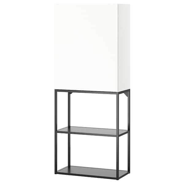 ENHET - Storage combination, anthracite/white, 60x32x150 cm