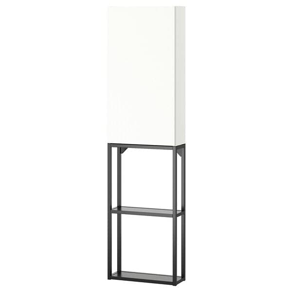 ENHET - Storage combination, anthracite/white, 40x17x150 cm