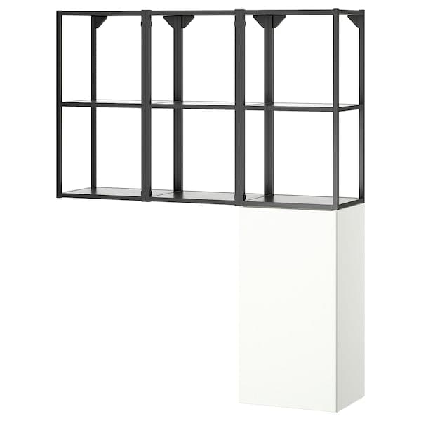 ENHET - Storage combination, anthracite/white, 120x32x150 cm