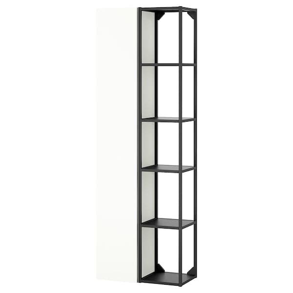 ENHET - Storage combination, anthracite/white, 60x32x180 cm