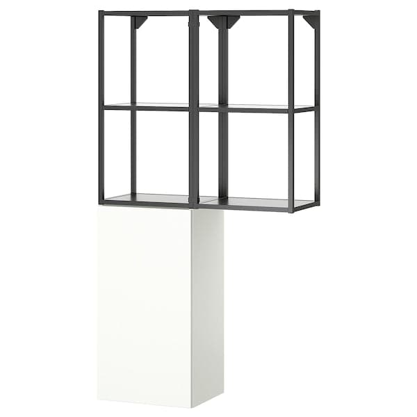 ENHET - Storage combination, anthracite/white, 80x32x150 cm