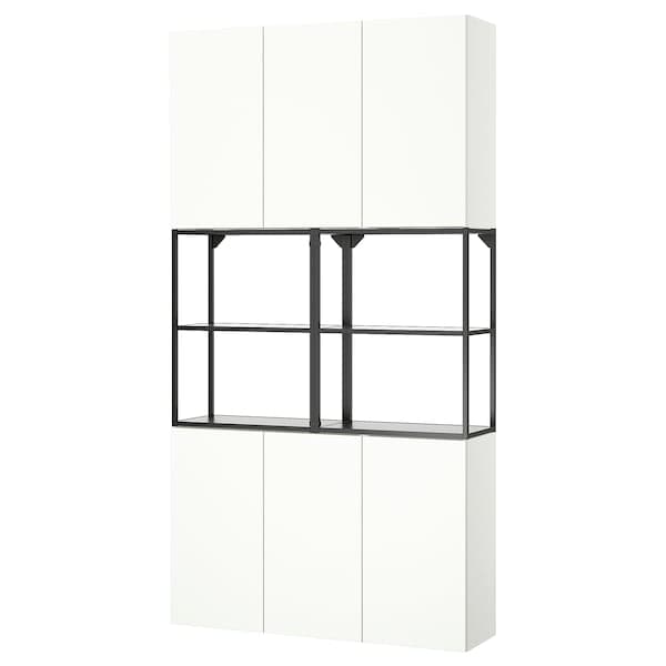 Ikea ENHET - Storage combination, anthracite/white, 120x32x225 cm