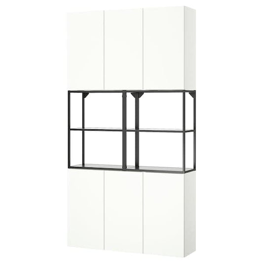 Ikea ENHET - Storage combination, anthracite/white, 120x32x225 cm