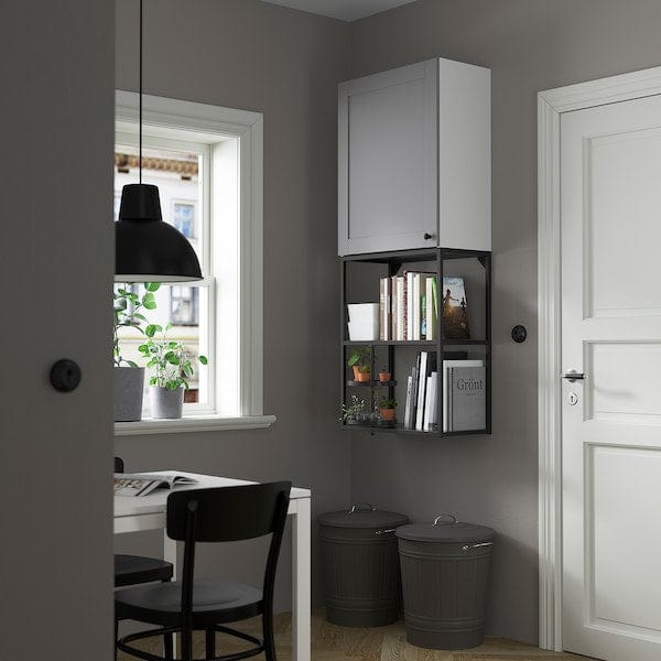 Ikea ENHET - Storage combination, anthracite/grey frame, 60x32x150 cm