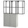 ENHET - ENHET Storage combination, anthracite/grey frame, 120x32x150 cm