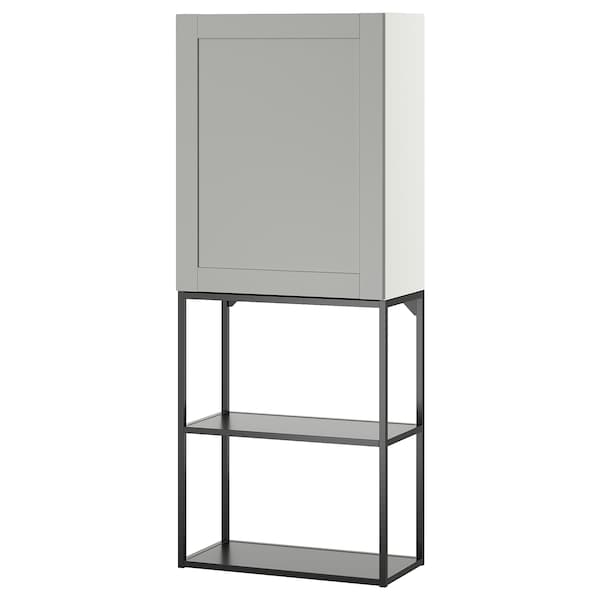 Ikea ENHET - Storage combination, anthracite/grey frame, 60x32x150 cm