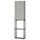 ENHET - Storage combination, anthracite/grey frame, 40x17x150 cm