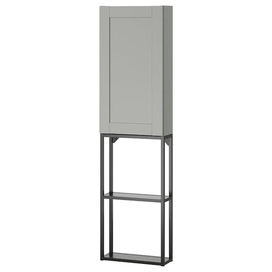 Ikea ENHET - Storage combination, anthracite/grey frame, 40x17x150 cm