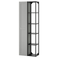ENHET - Storage combination, anthracite/grey frame, 60x32x180 cm - best price from Maltashopper.com 69547998