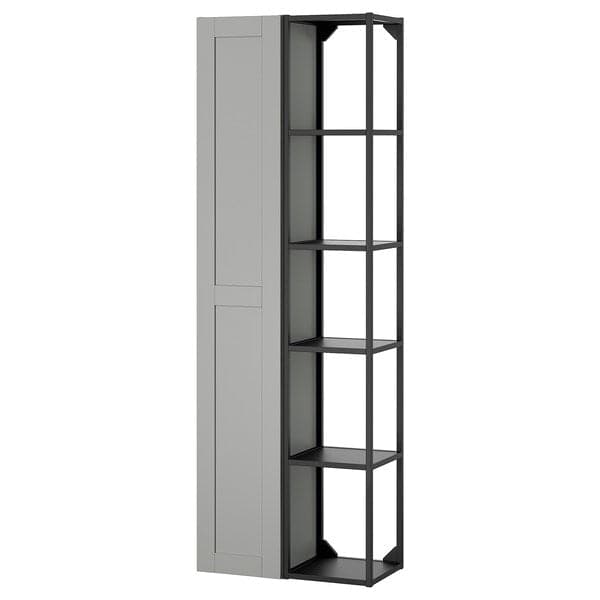 ENHET - Storage combination, anthracite/grey frame, 60x32x180 cm