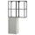 ENHET - Storage combination, anthracite/grey frame, 80x32x150 cm