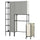 ENHET storage combination, anthracite/grey frame, 140x204x32 cm