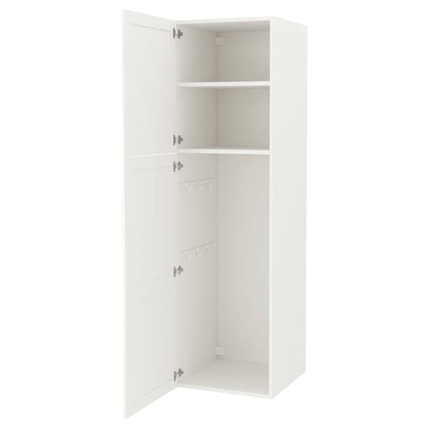 ENHET Combination of high furniture - white/white frame 60x62x210 cm , 60x62x210 cm