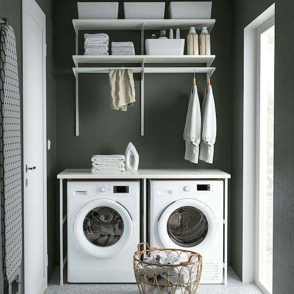 ENHET - Storage combination, white/white laminate, 139x63.5x87.5 cm - best price from Maltashopper.com 09477427