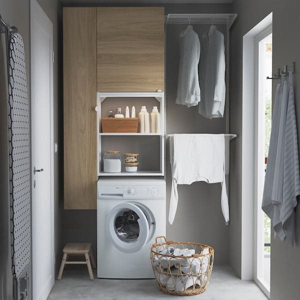 Ikea ENHET - Storage combination, white/oak effect, 90x32x180 cm
