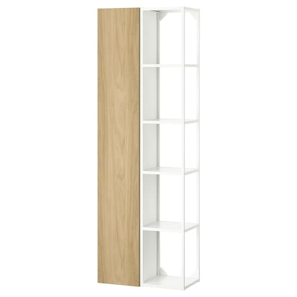 ENHET - Storage combination, white/oak effect, 60x32x180 cm - best price from Maltashopper.com 09548000