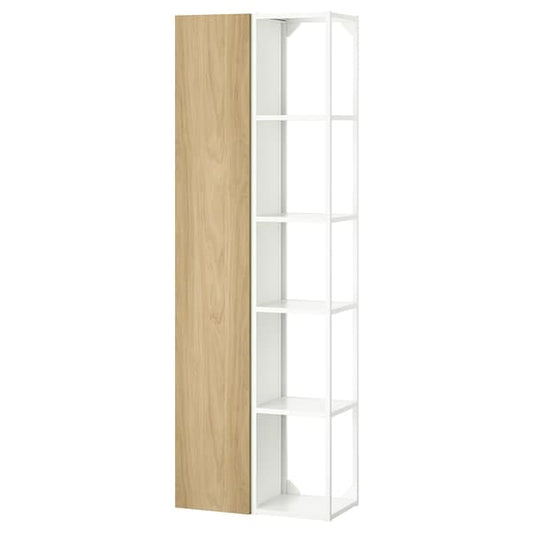 Ikea ENHET - Storage combination, white/oak effect, 60x32x180 cm
