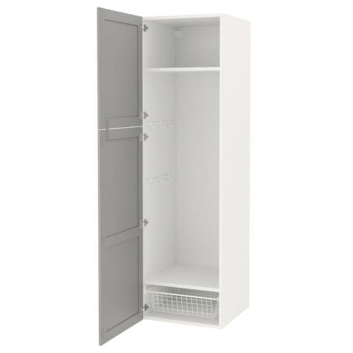 ENHET Combination of high furniture - white/grey frame 60x62x210 cm , 60x62x210 cm